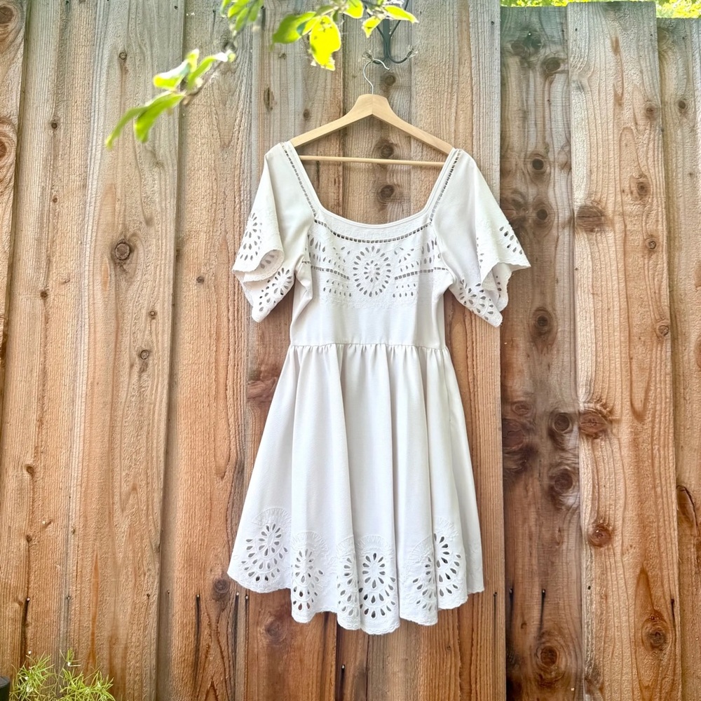 Staring at Stars Eyelet Mini Dress